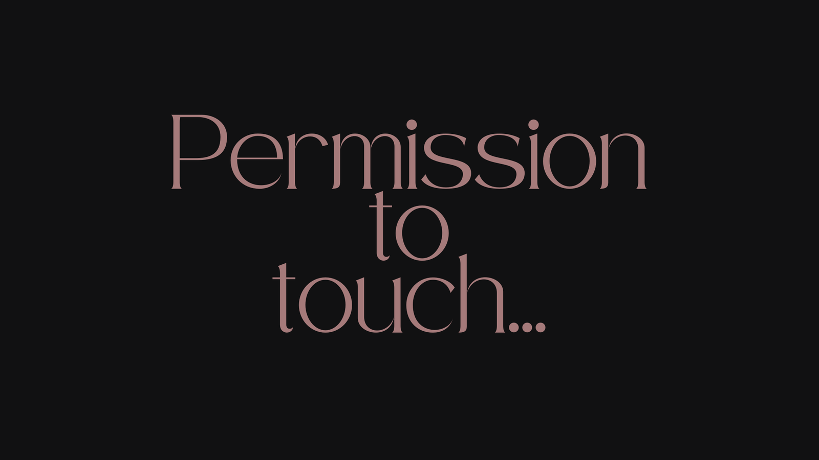 Featured image with text: "Permission to touch…" – story teaser for "On Display At The Art Show"