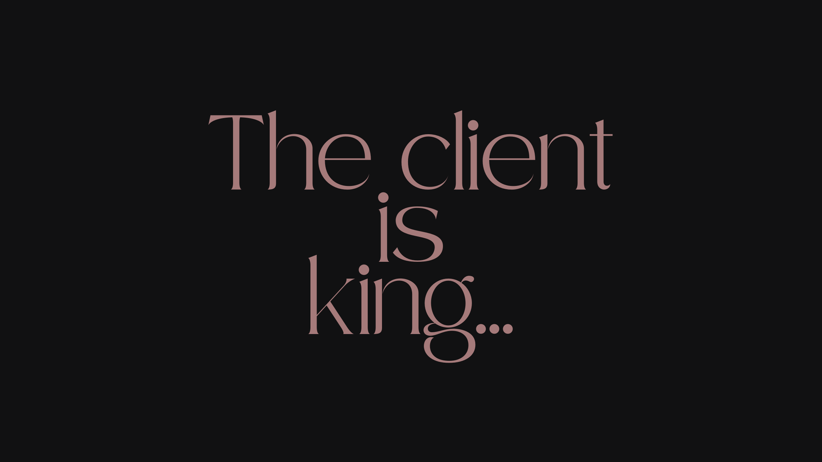 Featured image with text: "The Client is King..." – story teaser for "The Massage Parlor"